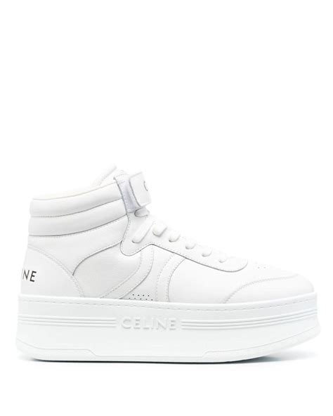 celine mid top sneakers|celine white platform sneakers.